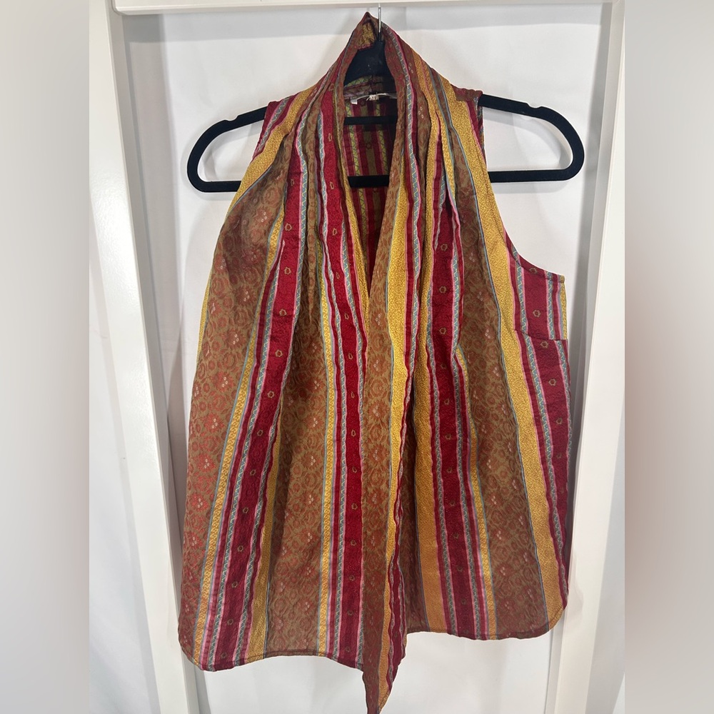 Made in Italy bohemian Striped Multicolor Vest by Naracamicie boho unique medium